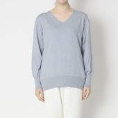 DRESS HERSELF/シルクコットンVネックニット