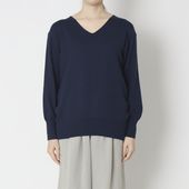 DRESS HERSELF/シルクコットンVネックニット