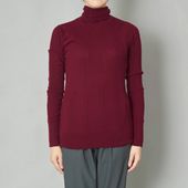 a mon gout/ランダムリブ タートルネック プルオーバー