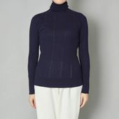 a mon gout/ランダムリブ タートルネック プルオーバー