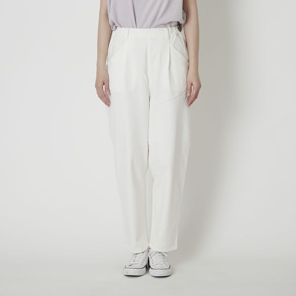【.stella.】メゾンドドルチェ24SSアクティブパンツ ホワイト　M maisond de dolce メゾンドドルチェオーバーラップストレートパンツ