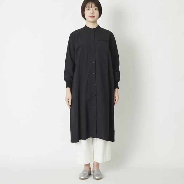 motone ワンピース　M ロング　スタンダード　黒　モートン　長袖　日本製 motone/スタンダードワンピース -羽織りとしても使える、シワに