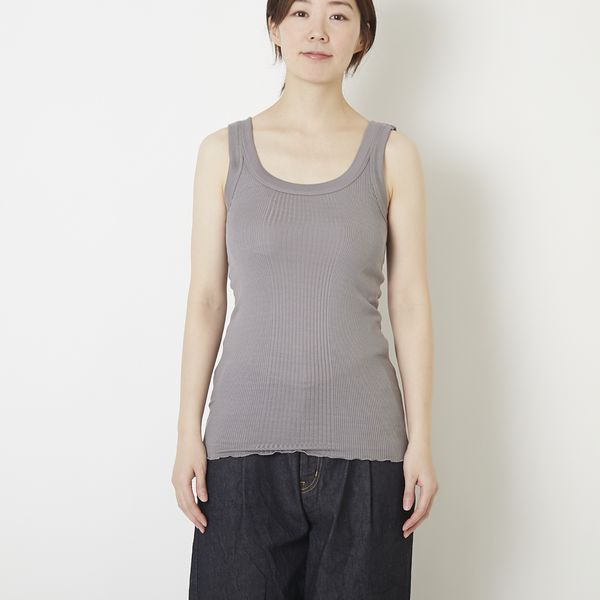 DRESS HERSELF/シルクリブタンクトップ -シルク100％、「究極」の