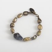 STELLA CIFFON/淡水パール×天然石ブレスレット
