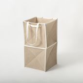 PiatTo たためるランドリーバスケット ダブル