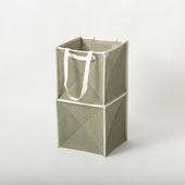 PiatTo たためるランドリーバスケット ダブル