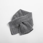 五泉之田中刺繍/刺繍のショートマフラー ストライプ