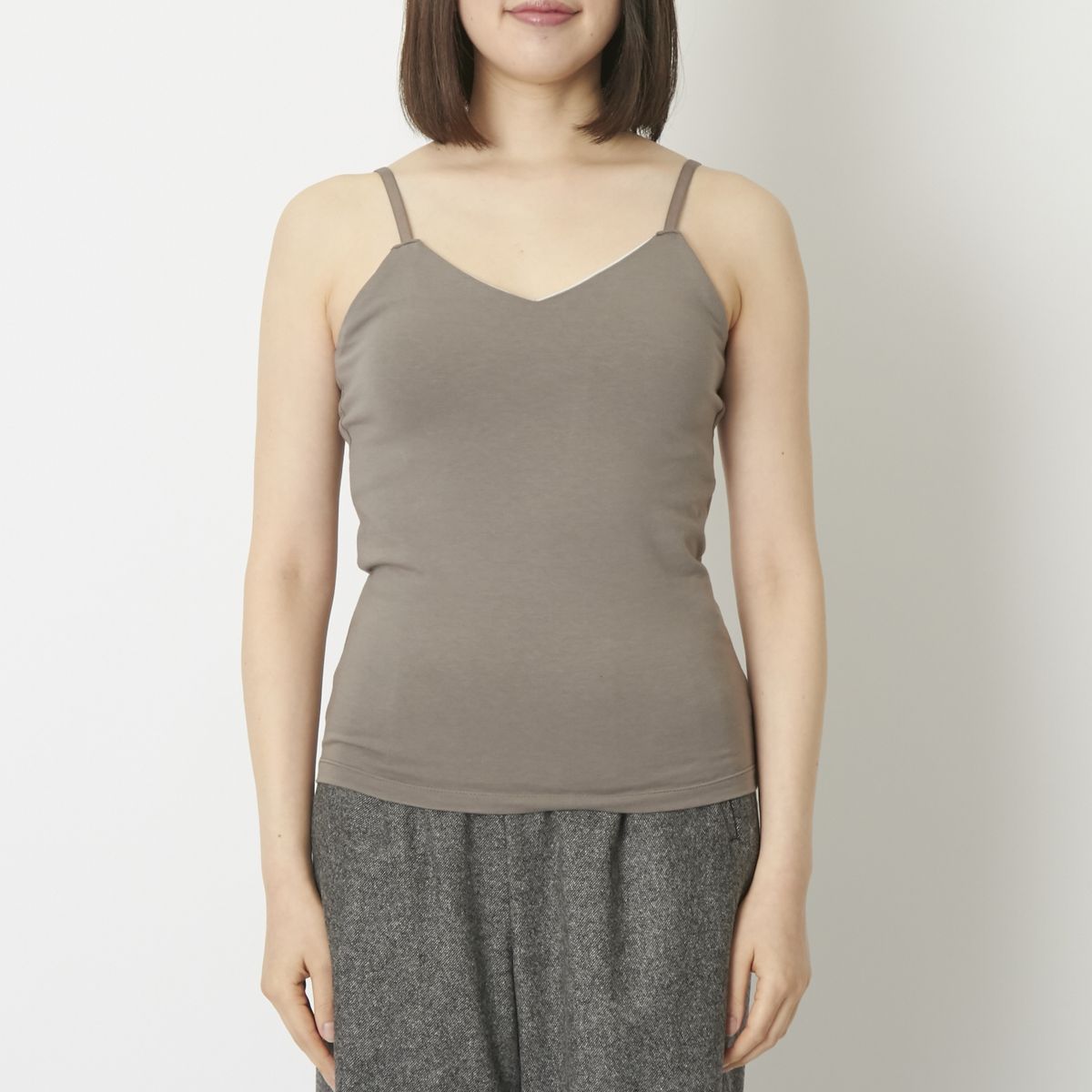 絹屋/内側シルクカップ付きリラックスキャミソール