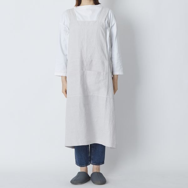 woof/ATEIL ハングエプロン -着脱も簡単！肩が落ちにくいリネン