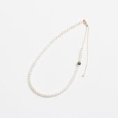 plus bon/ベビー淡水パールとヴェネチアンガラスのネックレス