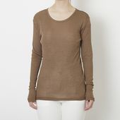 DRESS HERSELF/シルクリブクルーネックカットソー