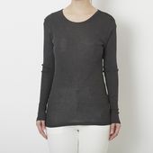 DRESS HERSELF/シルクリブクルーネックカットソー