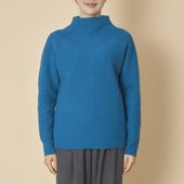 NARU/タスマニアラムウールボトルネックニット