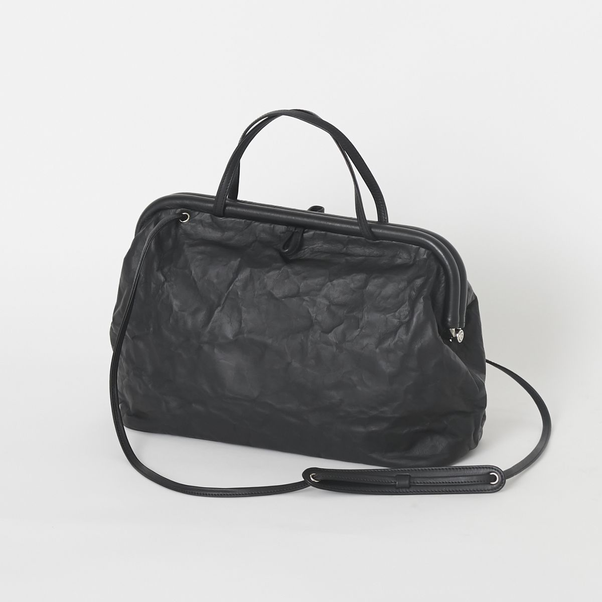 Bags - モノノグ レザー ハンドバッグ mononogu バッグ 本革 ブラック 黒