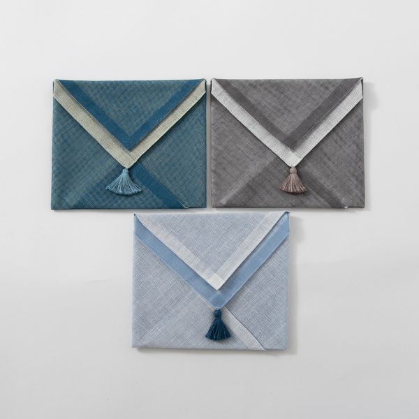 WDH/育 はんかち 3枚セット -すぐ乾くから携帯しやすい、綿100％蚊帳織