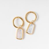 0910/mother of pearl stainless steel pierce