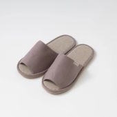 LINEN & BASIC/梨地バルキーリネンスリッパ