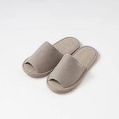 LINEN & BASIC/梨地バルキーリネンスリッパ