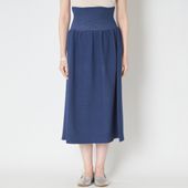 SAIFUKU/のびるニットロングスカート　麻