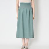 SAIFUKU/のびるニットロングスカート　麻