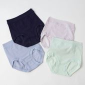 丸福ガーゼ/無地ショーツ  4枚セット