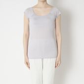 MALYNE SILK/シルク100%カップ付きフレンチ袖