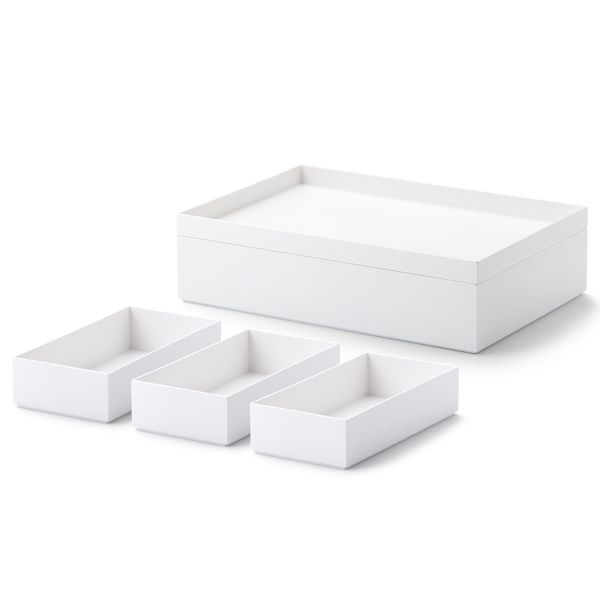 Like-it/タイディアップボックス 浅型5点セット（フタ付き） -すぼまら