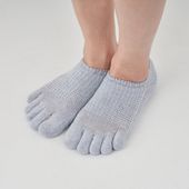 くらしきぬ/肌ばなれのよい、麻のスニーカーソックス