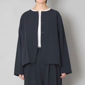 DOVERS/TRツイル バックプリーツノーカラージャケット