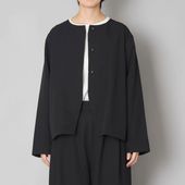 DOVERS/TRツイル バックプリーツノーカラージャケット