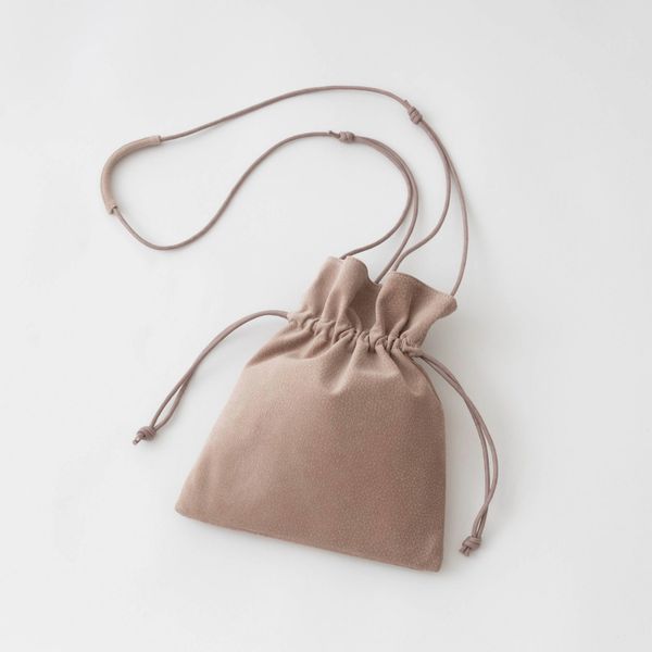 TOKYO LEATHER FACTORY/洗える革の巾着サコッシュ -キレイめの