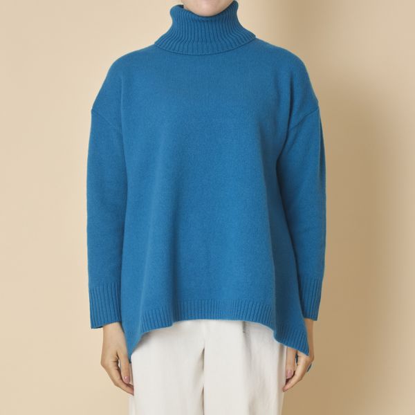 NARU/タスマニアラムウールタートルネックニット -ふんわりした風合い