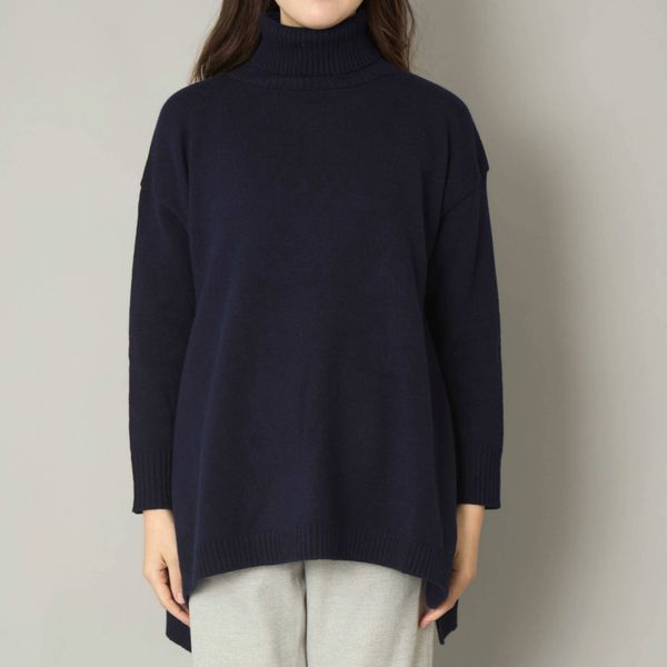 DOUCUS+DESIGN ネイビー タートルネックセーター DOUCUS+DESIGN ネイビー タートルネックセーター