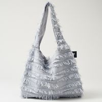 fluffy gray × gray glitter