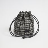 Swaraj/ツイードレザーコンボショルダーバッグ