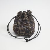 Swaraj/ツイードレザーコンボショルダーバッグ