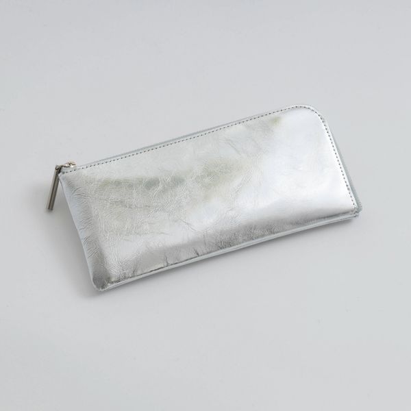 POMTATA/PACO L ZIP ロングウォレット -メタリックレザーの輝きが