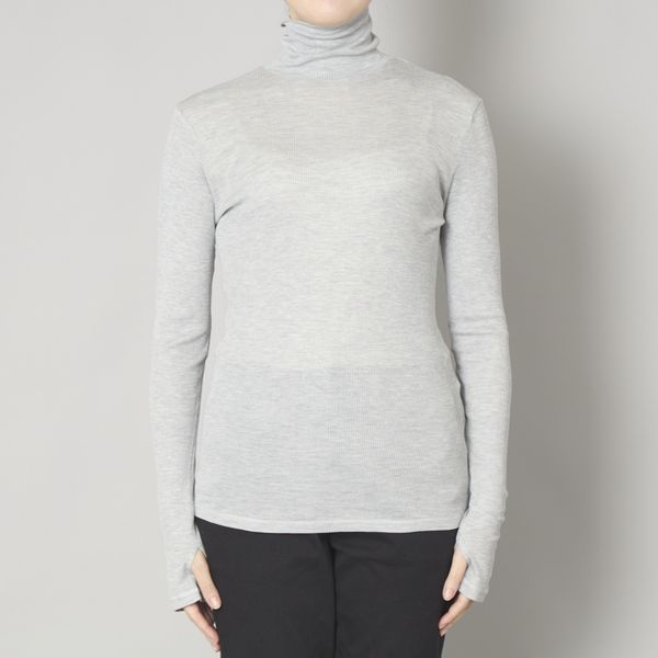 HANRO シルクウール　長袖リブカットソー ハンロ ウール・シルク素材 トップス（長袖） UIH300｜ワコール直営の