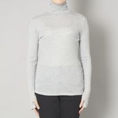 DRESS HERSELF/シルクリブハイネックカットソー