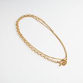 0910/big chain toggle clasp necklace