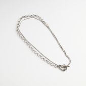 0910/big chain toggle clasp necklace