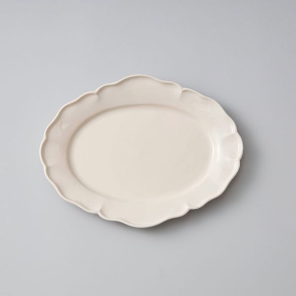 かもめ製作所/オーバル輪花皿 -日常使いしやすい、アンティークのよう