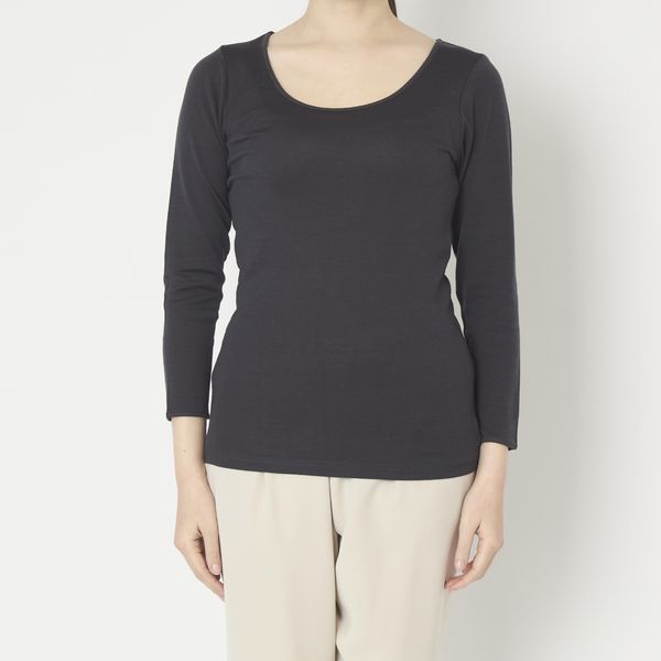 MALYNE SILK/肌側シルク100%インナー エアリー8分袖（内絹外ウール