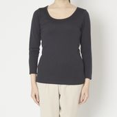 MALYNE SILK/肌側シルク100%インナー エアリー８分袖（内絹外ウール）