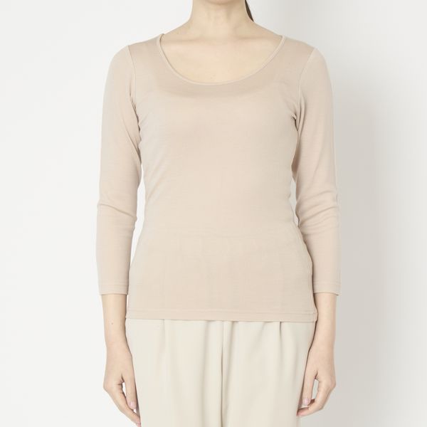 MALYNE SILK/肌側シルク100%インナー エアリー8分袖（内絹外ウール