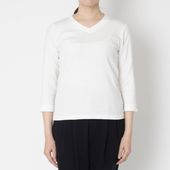 a mon gout/Vネック7分袖カットソー