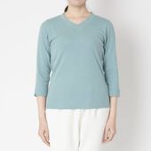 a mon gout/Vネック7分袖カットソー