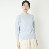 Kilka/冷んやり＆においを防ぐ、洗えるコットン7分袖ニット