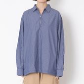 vent blanc/ストライプワッシャースキッパ―シャツ