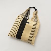 ストライプ ベージュ×ブラック